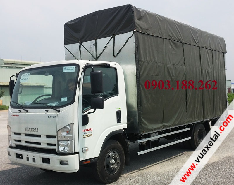 Xe tải isuzu 3,5 tấn chở xe máy hai tầng có bửng nâng hạ