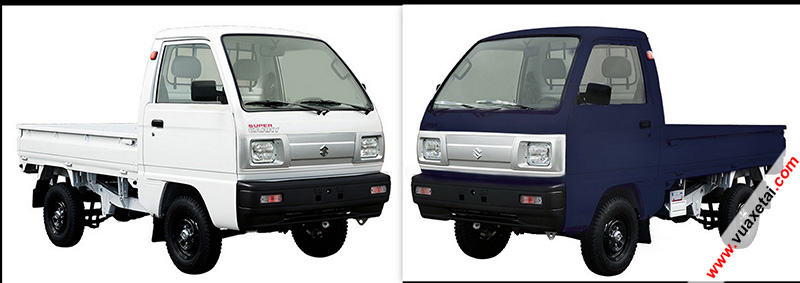 xe tải suzuki 5 ta super carry truck có 2 màu xanh đen và màu trắng
